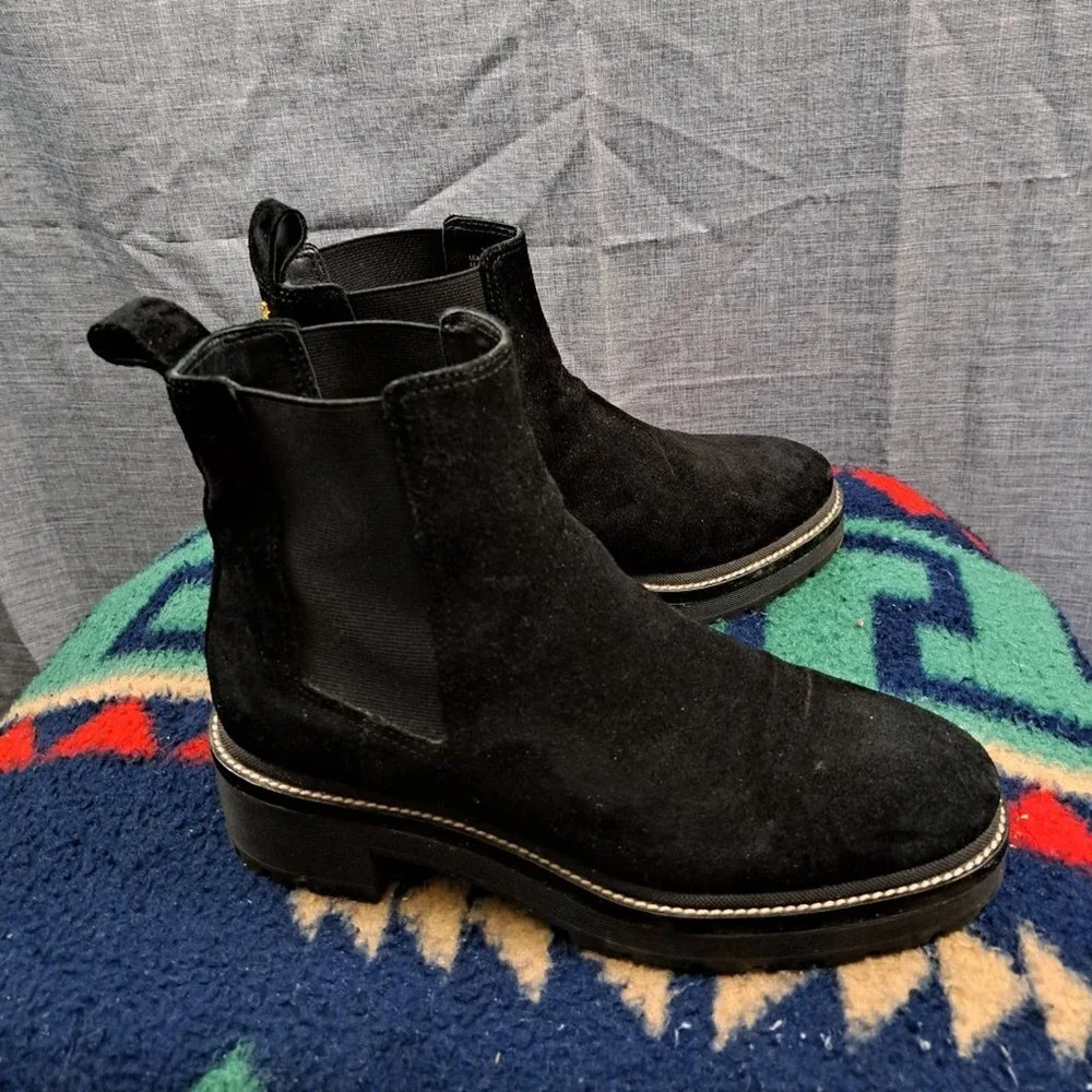 %Tory Burch Black Suede Boots Women's Size 9 M Woman / D11